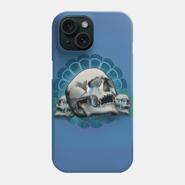 Bones are blue Phone Case by Sarri