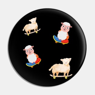 Skating Sheep Pin