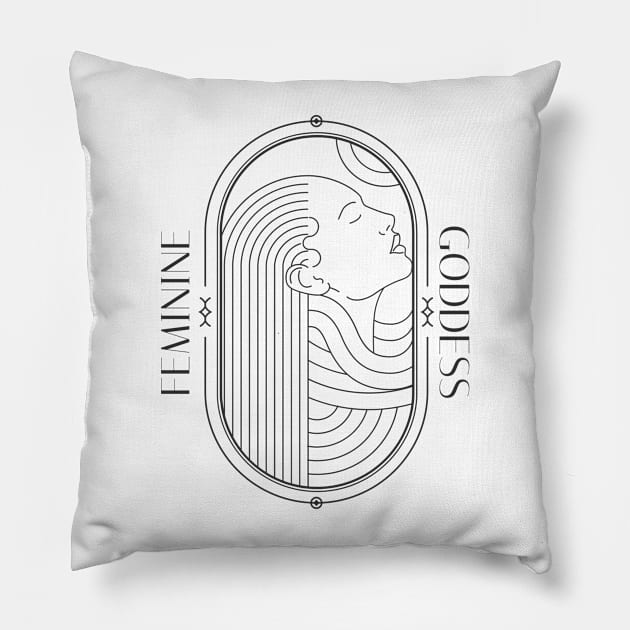 Feminine Goddess Divine Feminine Energy Pillow by Wo:oM Atelier