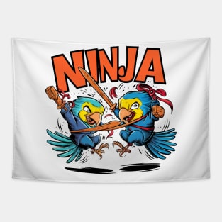 Ninja Parrot Tapestry