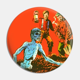 Return from the grave. Tomb of Terror. Tales beyond belief and imagination. Zombie Comic Retro Vintage Pin