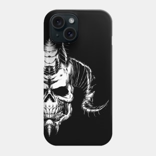 Demon skull BW Phone Case