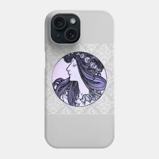 Alphonse Mucha Vintage Girl with a Twist 2 of 4 mug,coffee mug,t-shirt,pin,tapestry,notebook,tote,phone cover,pillow Phone Case