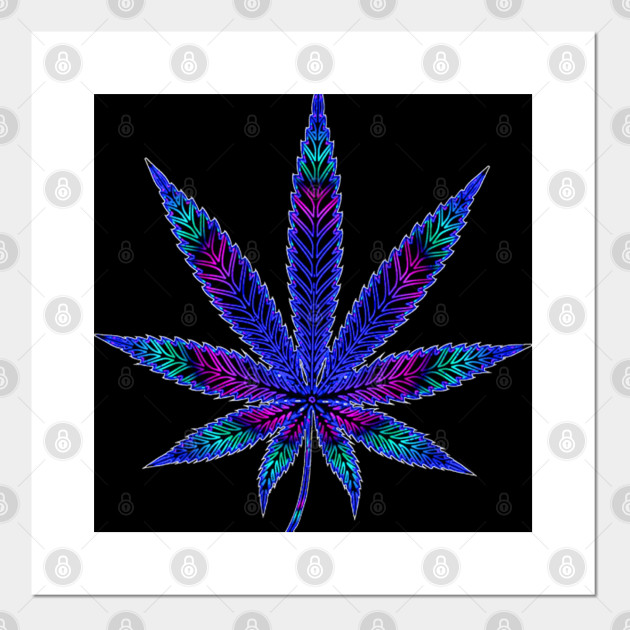 Nbk Lowkey Stoner Brand Blacklight Hemp Blacklight Posters And