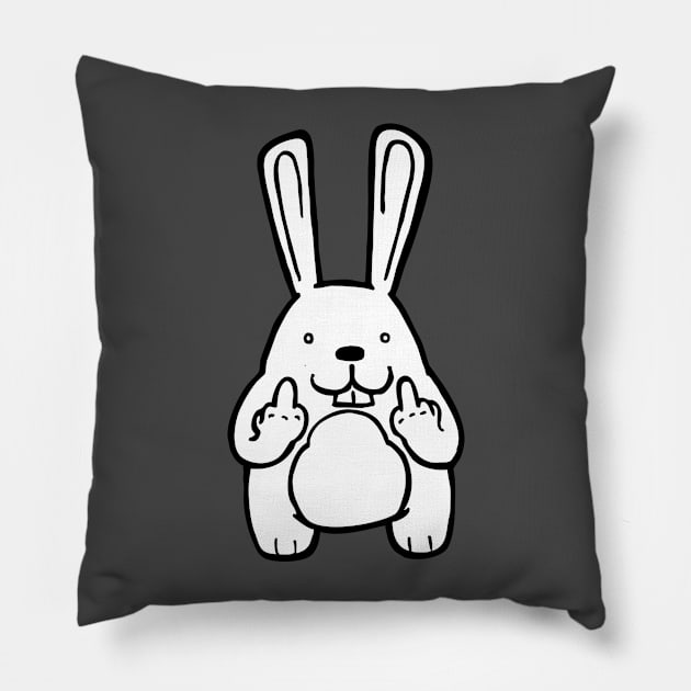 Bunny and Birds Pillow by calavara