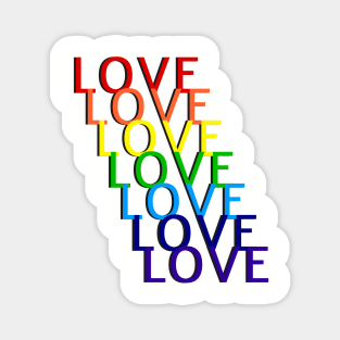 Love LGBTQ Rainbow Statement Gay Pride Magnet