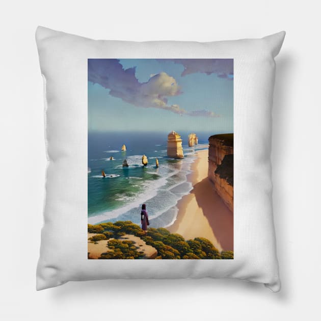 The Twelve Apostles, Australia Pillow by julidavine