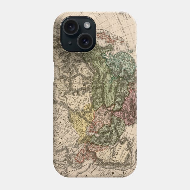 Vintage Map of Asia (1805) Phone Case by Bravuramedia