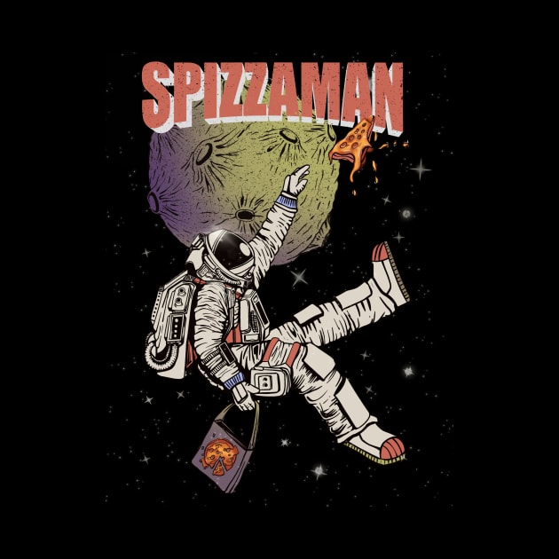 SPIZZAMAN - Astronaut Chasing Pizza by HelloDisco