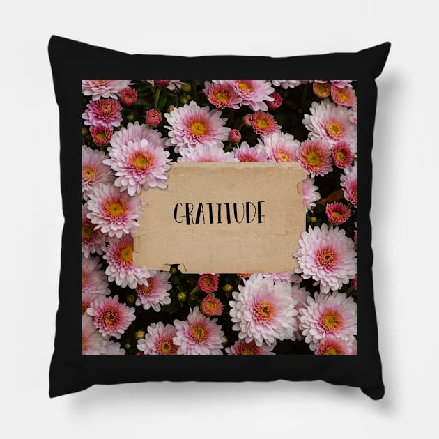 Gratitude Pillow by BarcelonaLights