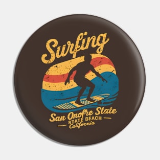 Surfing  San Onofre State Beach California | Surfing lovers Pin