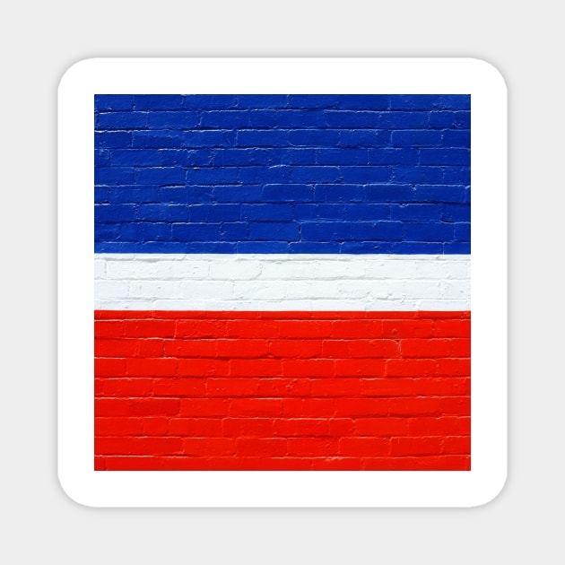 minimalist red, white and blue Magnet by Sampson-et-al