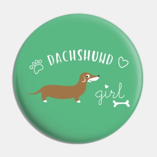 Dachshund Girl Pin