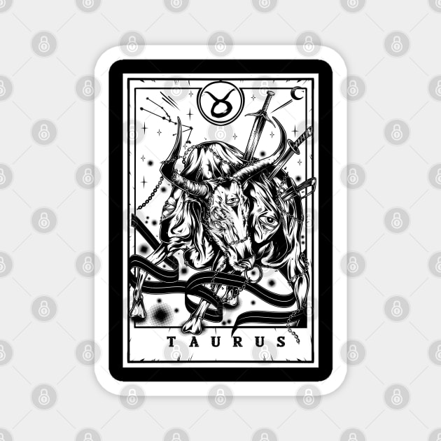 Taurus Zodiac Tarot Magnet by Scottconnick