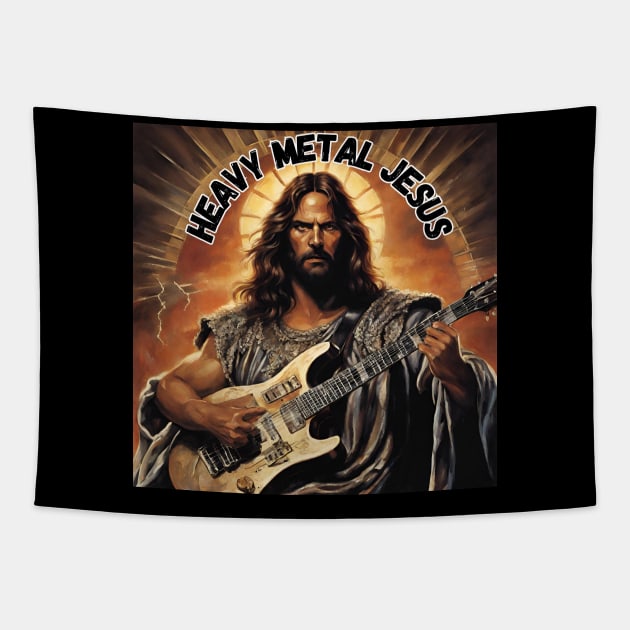 JESUS MEME - Heavy Metal Jesus Tapestry by Klau