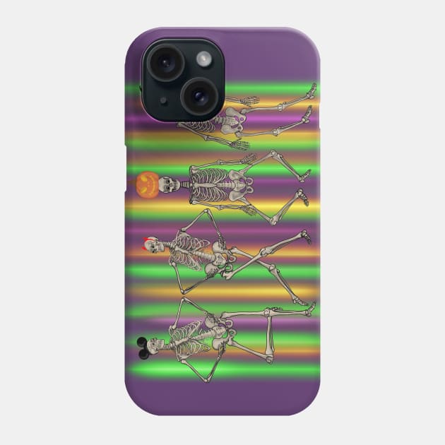 Skeleton Dance Phone Case by KataMartArt