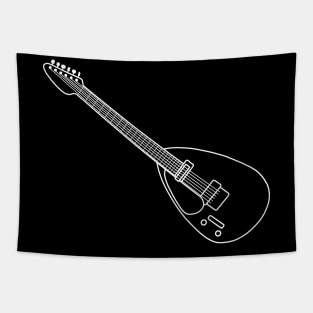 Classic Vox Mark VI Teardrop guitar (left handed) outline graphic Tapestry