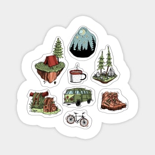 Cute camping stickers Magnet