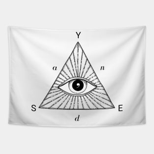 Yes, And - the key to creativity - improv illuminati Tapestry