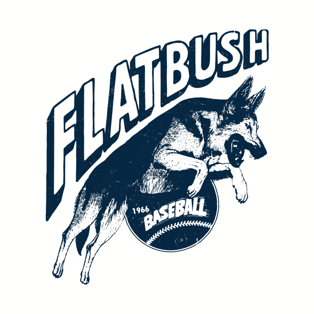 Vintage German Shepard Flatbush Baseball Mascot Team by Kujo Vintage