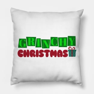 Grinchy Christmas Pillow