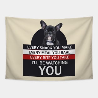 Adorable Baby Black Pulldog with Funny Saying Quote Tapestry