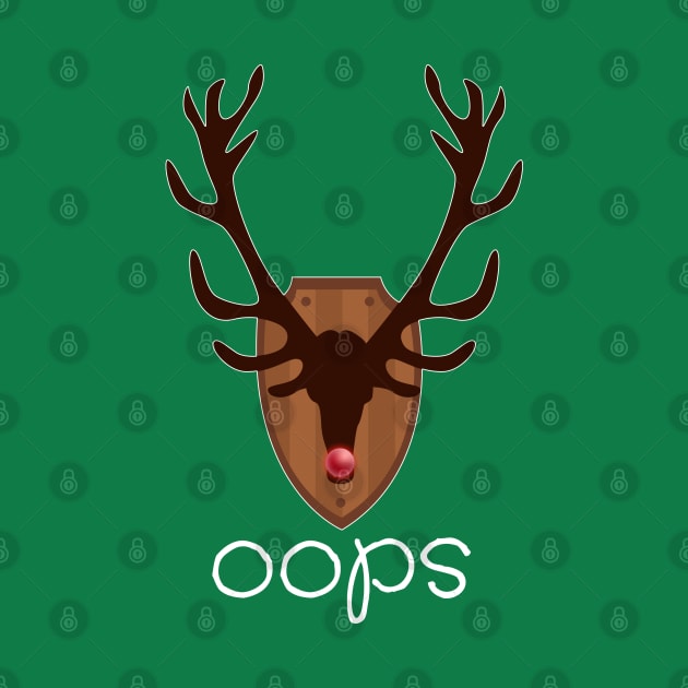 Oops Red Nose Reindeer Trophy Funny Christmas Parody by jplanet