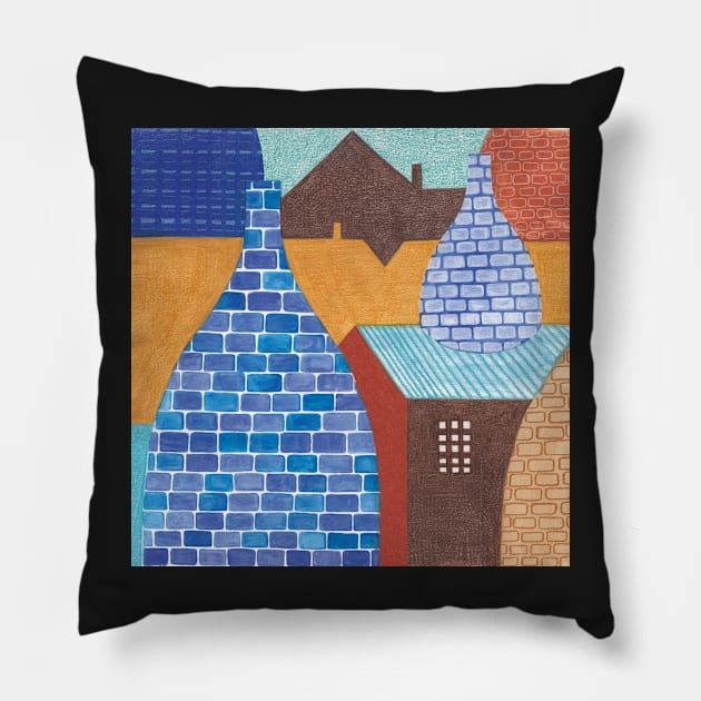 STOKE ON TRENT: SERIES Pillow by shelleyjayne