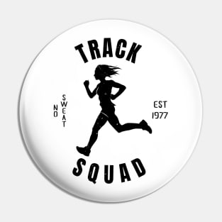 Womens Athletics Track Squad Girl Athlete Gift Pin