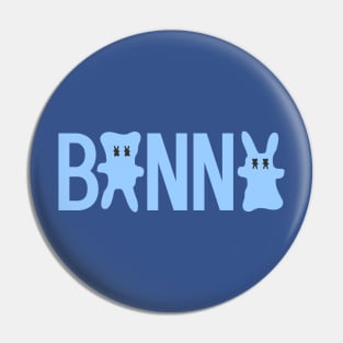 Blue Bunny Figure Character Pin