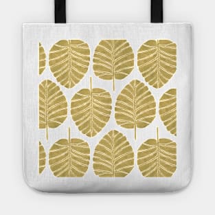 Gold Alocasia Pattern Tote