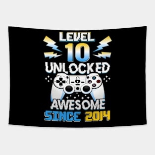 Level 10 Unlocked Video Game 10Th Birthday 10 Yr Old Boys Tapestry