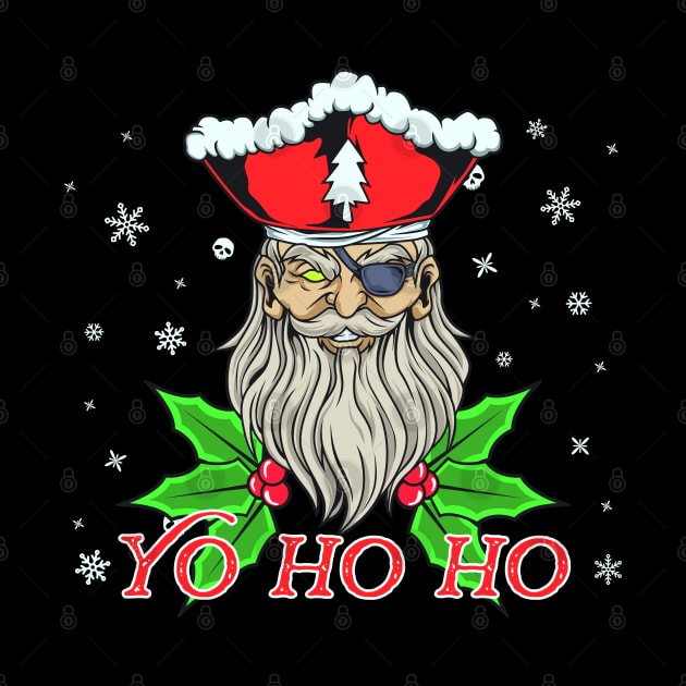 Christmas Pirate - Yo Ho Ho Christmas by Modern Medieval Design