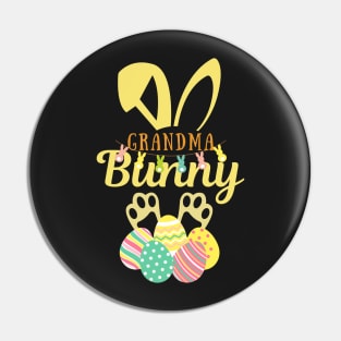 Grandma Bunny Happy Easter Bunny Pin