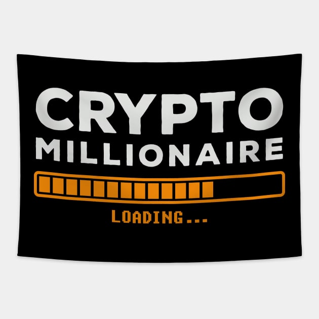 Crypto Millionaire Loading Tapestry by arcilles