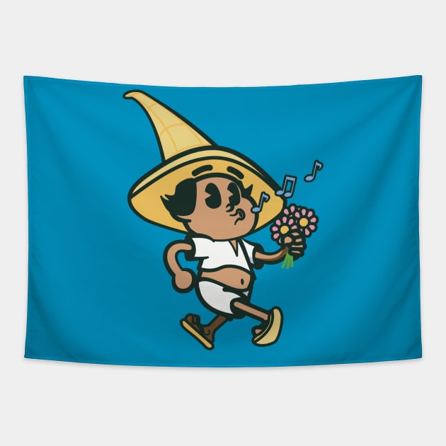 Cipitio Boy Tapestry by Buenos Biscuits