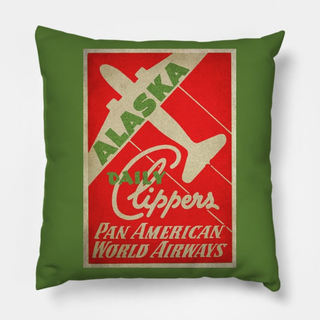 Alaska Clipper Pillow by Midcenturydave