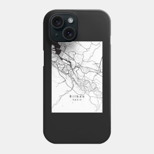 Bilbao Spain City Map white Phone Case