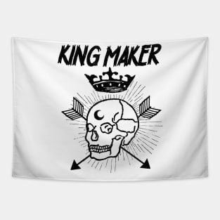 Warrior Skull Crown King Maker Historical Fantasy Tapestry