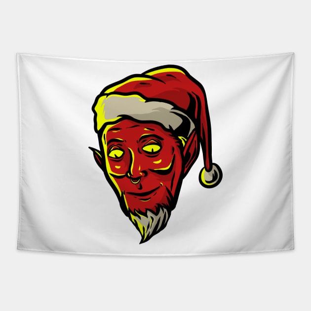 evil santa Tapestry by PlasticGhost