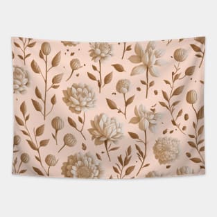 Seamless pattern with brown flowers Tapestry