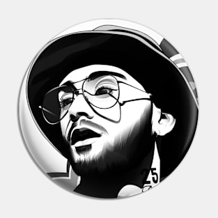 Zayn - Black & White Fanart Pin