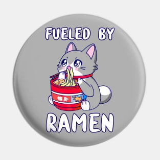 Fueled By Ramen, Kawaii Cat Shirt, Anime Kitten T-Shirt, Nerd Cat Shirt, Anime Cat Apparel, Kawaii Animal Gift, Kawaii Cat T-Shirt, Korean Noodle Shirt, Kawaii Anime Shirt, Cat Ramen T-Shirt, Cute Asian Food Tee, Ramen Kitten Tees, Ramen Cat Clothing Pin