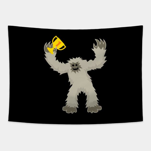 Bigfoot Reigning Hide And Seek Champion Bigfoot Tapestry Teepublic 