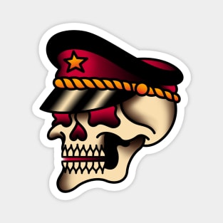 American Traditional Skull Magnet