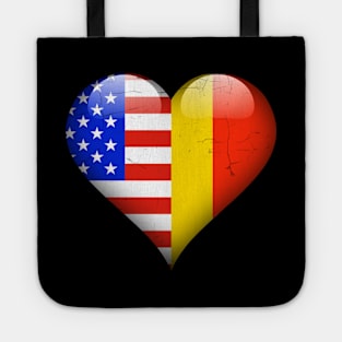 Half American Half Romanian - Gift for Romanian From Romania Tote