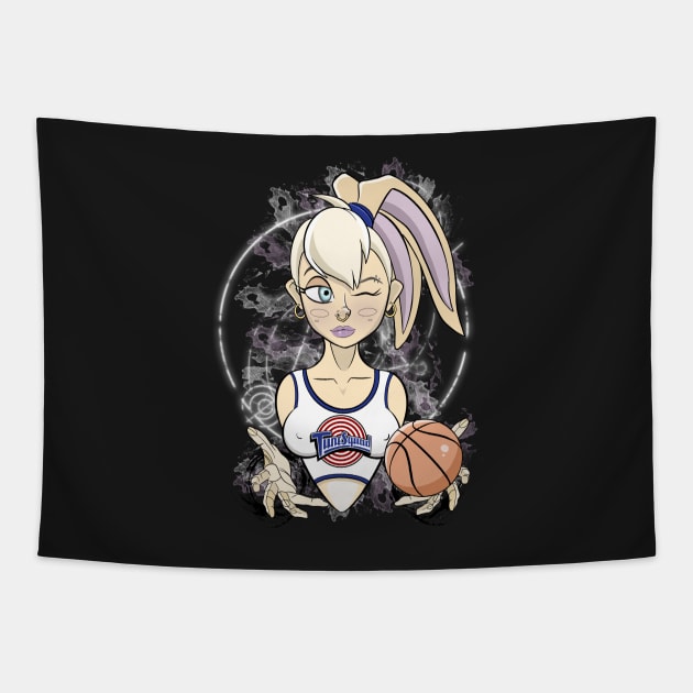 bunny basket lola Tapestry by marko0z