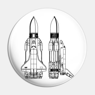 Buran Blueprint Black Pin