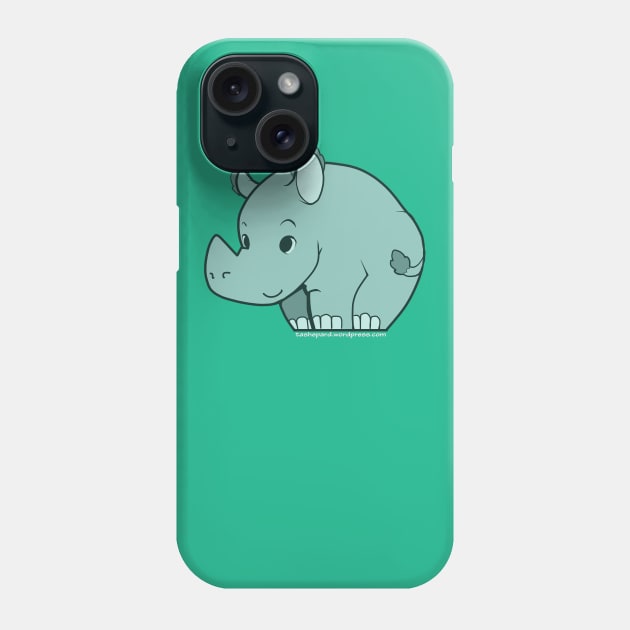 Rhino (green) Phone Case by taShepard