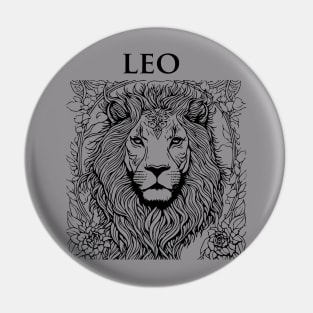 Leo Zodiac Sign Pin